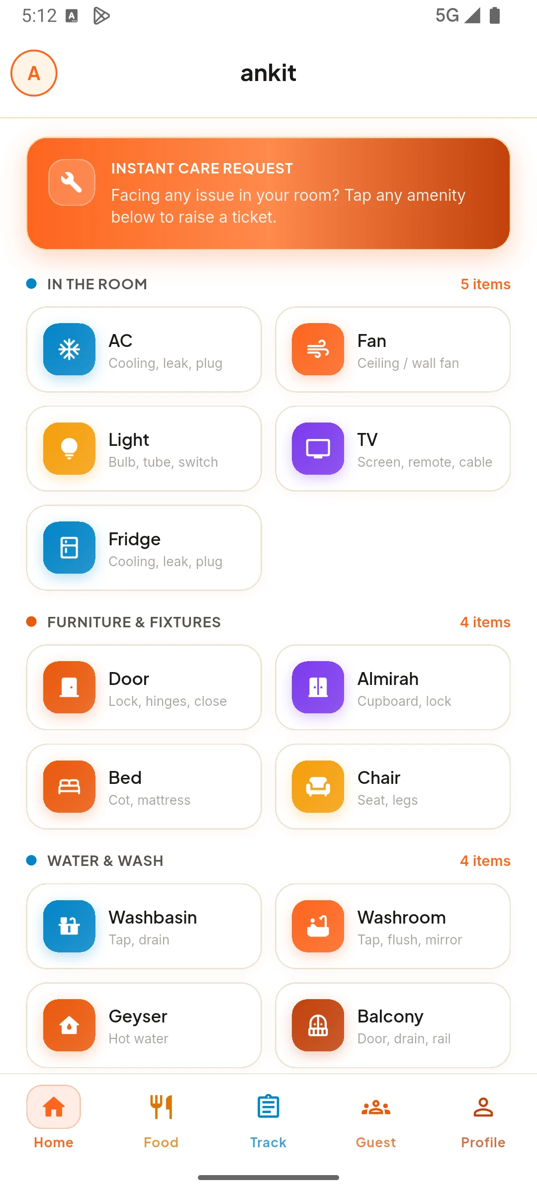 Actual occupant app · Home & Instant Care
